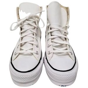 Women's Converse White Platform Canvas Hi Sneakers